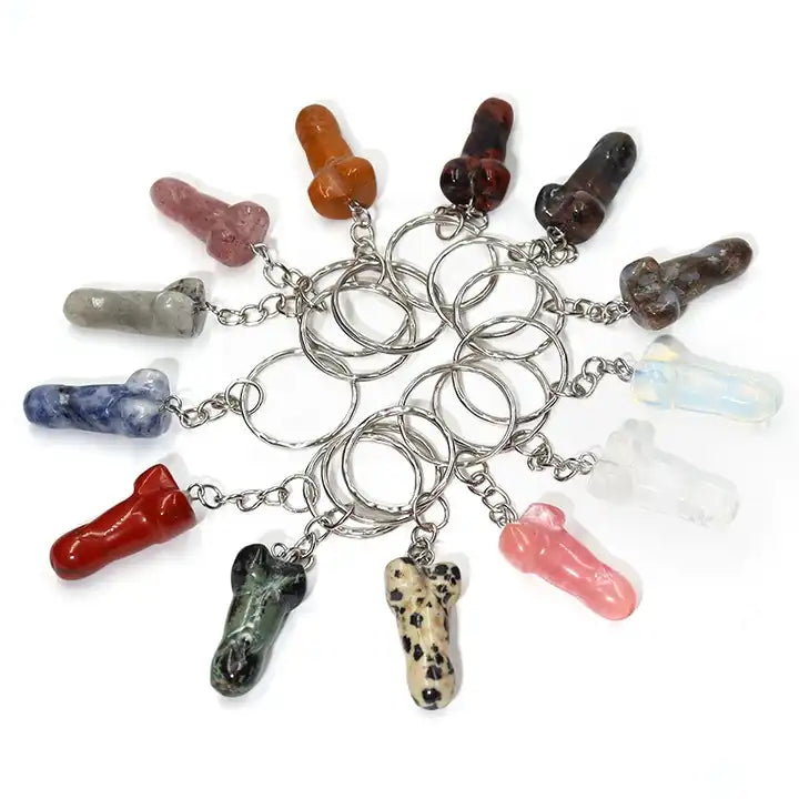 The Natural Crystal Penis Keychain The Natural Crystal Penis Keychain